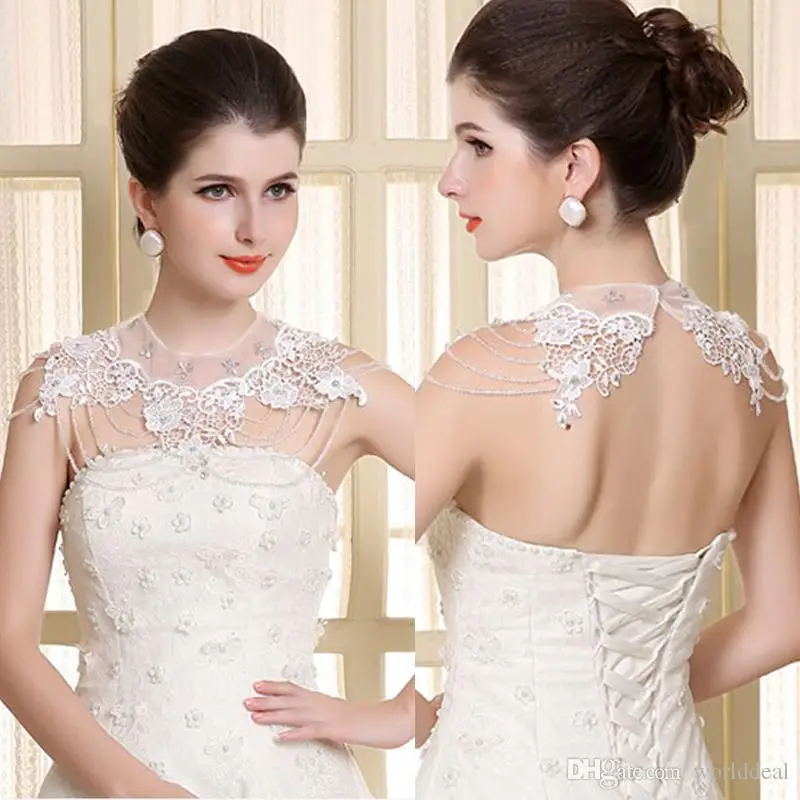 

6pcs/lot Elegant Bridal Necklet Lace Embriodered Necklace Shoulder Chains Women's Jewelry Accessories jj015