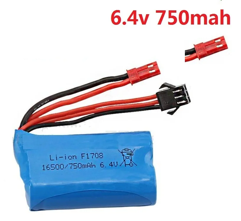 Ewellsold 6,4 v 320mah 500mah 750mah 800mah 1000mah литий-ионный аккумулятор JST SM 4P plus/USB зарядное устройство для wltoys rc автомобиля L959 18628