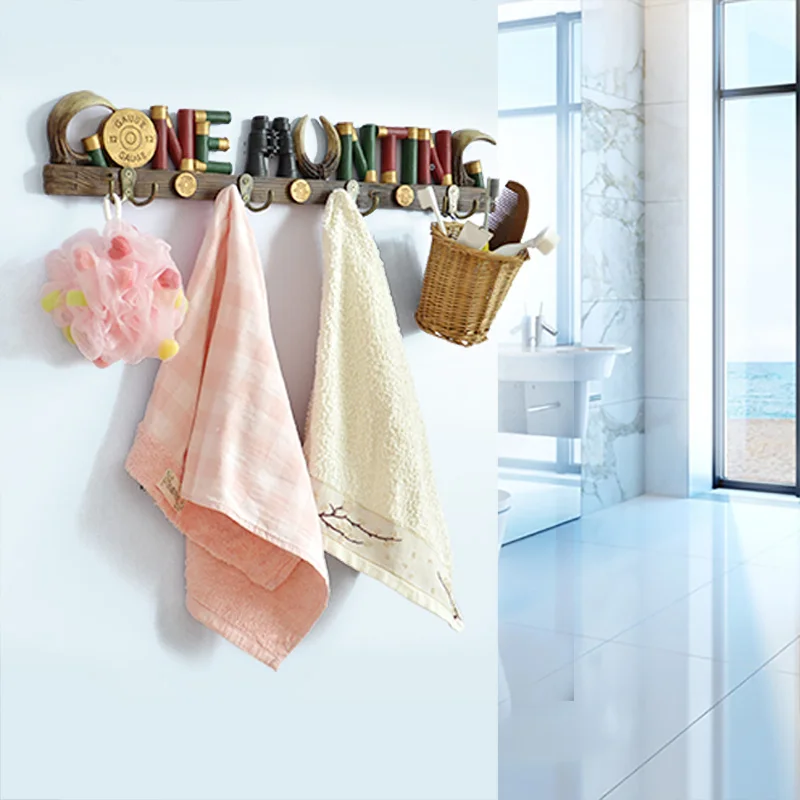 Decorative Pair Hook Retro Creative Decorative Hook Wall Hanging Hook American Clothes Hat Hanger Point Clothes Hanger Wall Hang