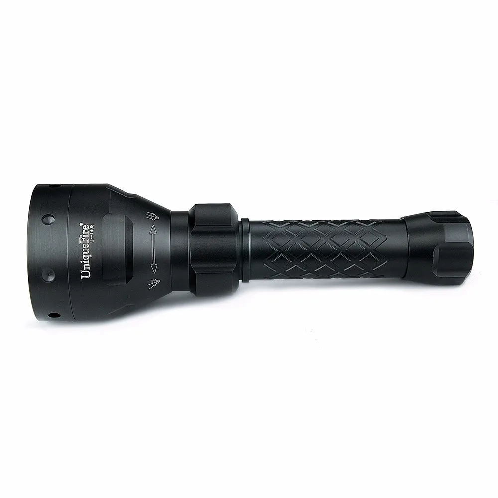 2016  UniqueFire 1405 XP-E Rechargeable Flashlight Led GreenRedWhite Light  Torch+Charger Convex Lens Lamp for 218650 Battery6