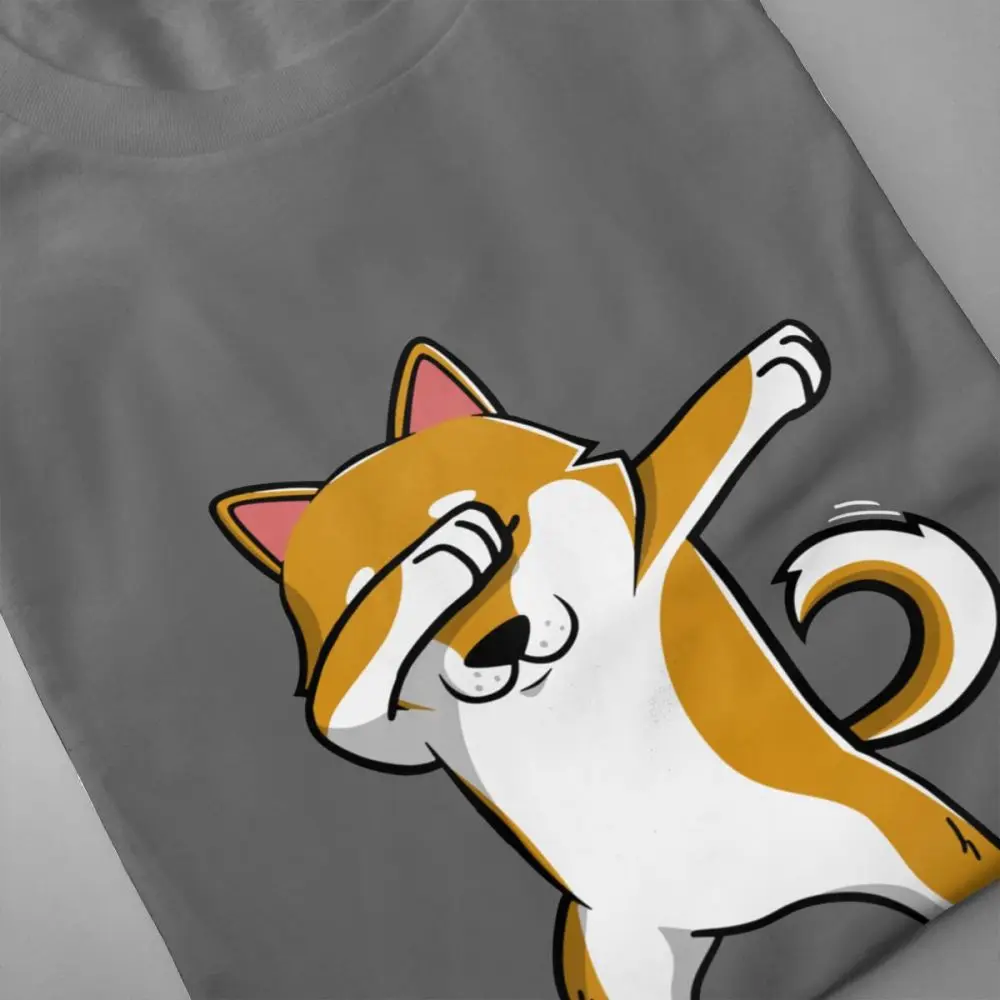 Забавная Футболка с принтом Шиба ину Мужская футболка на заказ Camiseta чистый