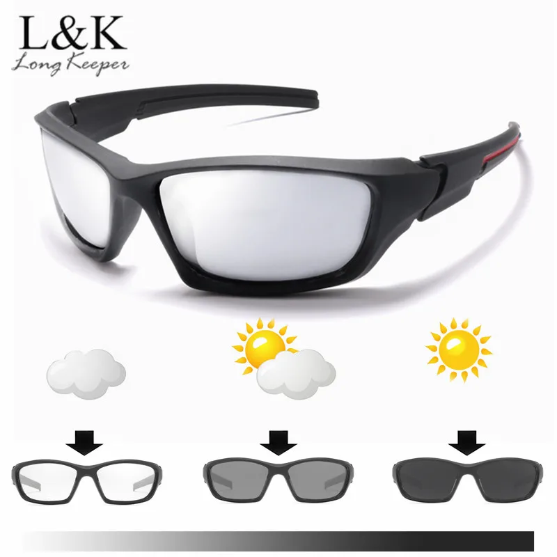 2018 Brand Photochromic Polarized Sunglasses Men Women Chameleon Discoloration Sun Glasses Bike Square Driving Gafas Ciclismo