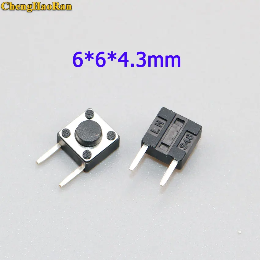 

ChengHaoRan 10pcs Touch Button Touch Switch 6*6*4.3mm DIP 2 PIN ON/OFF micro switch 6x6x4.3mm keys button DIP 2pin