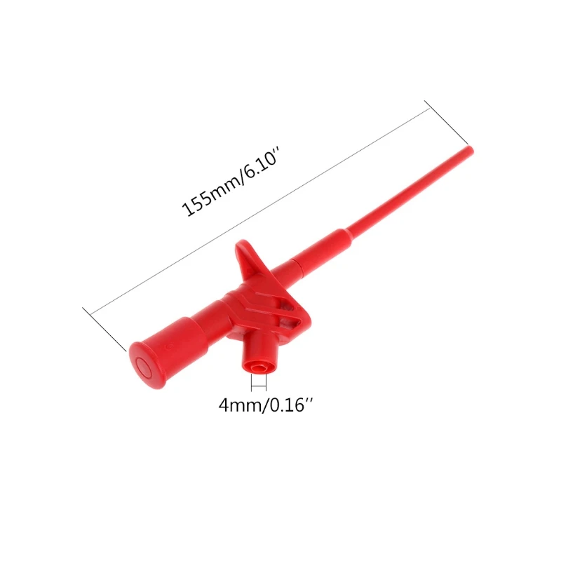 2 szt izolowane zaczepy testowe z uchwytami 1000V 10A elastyczna sonda wysokiego napięcia 4mm gniazdo # Aug.26