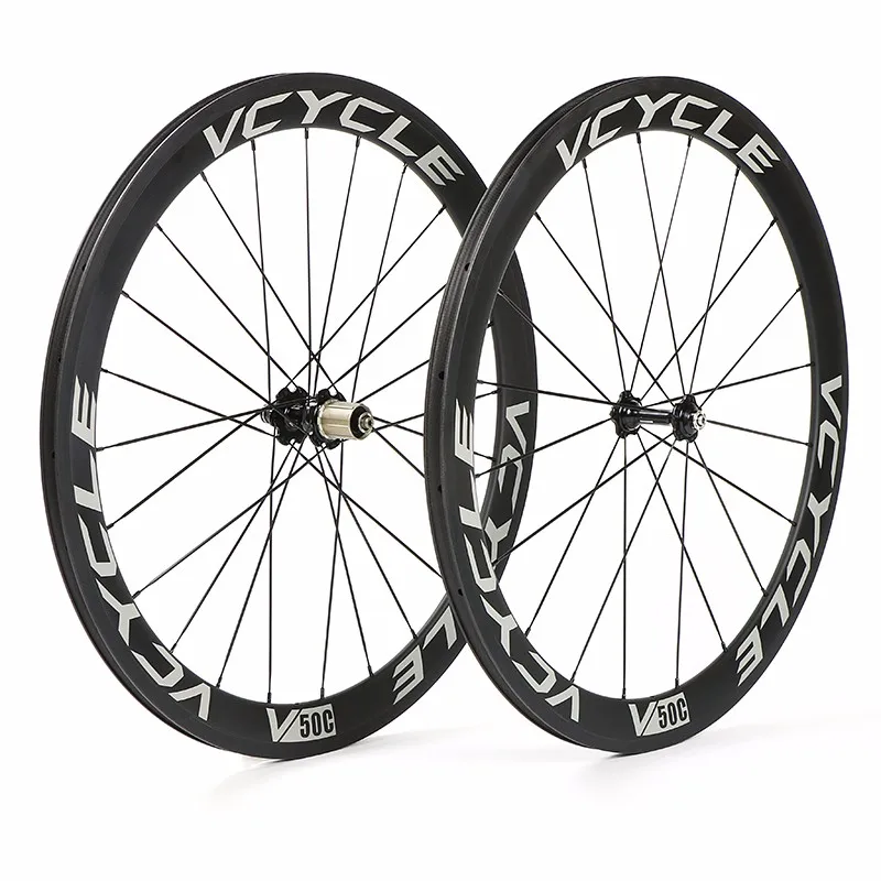 VCYCLE Ruote In Carbonio 50mm Graffatrice 700C Bici Da Strada Da Corsa  Wheelset 1700g|road bike wheelset|bike wheelset50mm clincher - AliExpress