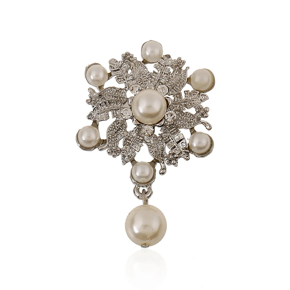 

Cheap Hot Sell Gift Fashion Wedding Brooch Crystal Rhinestone Flower Pins Women Brooches men Jewelry broches hijab pins