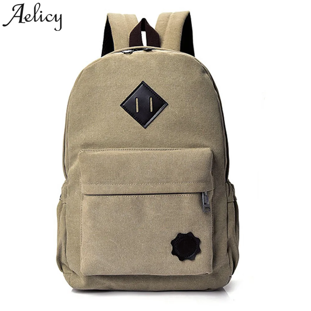 Aelicy MEN Backpack Neutral Canvas Women Backpack Travel Laptop Girl 