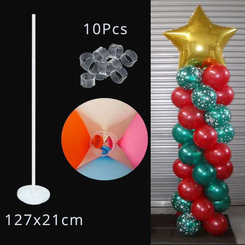 Принадлежности для надувных шаров полоска для воздушных шаров воздушные шары на день рождения Globos Arch Свадебные Украшенные фоны Baloon Stick Seal Clip вечерние принадлежности - Цвет: 1set Balloon Column