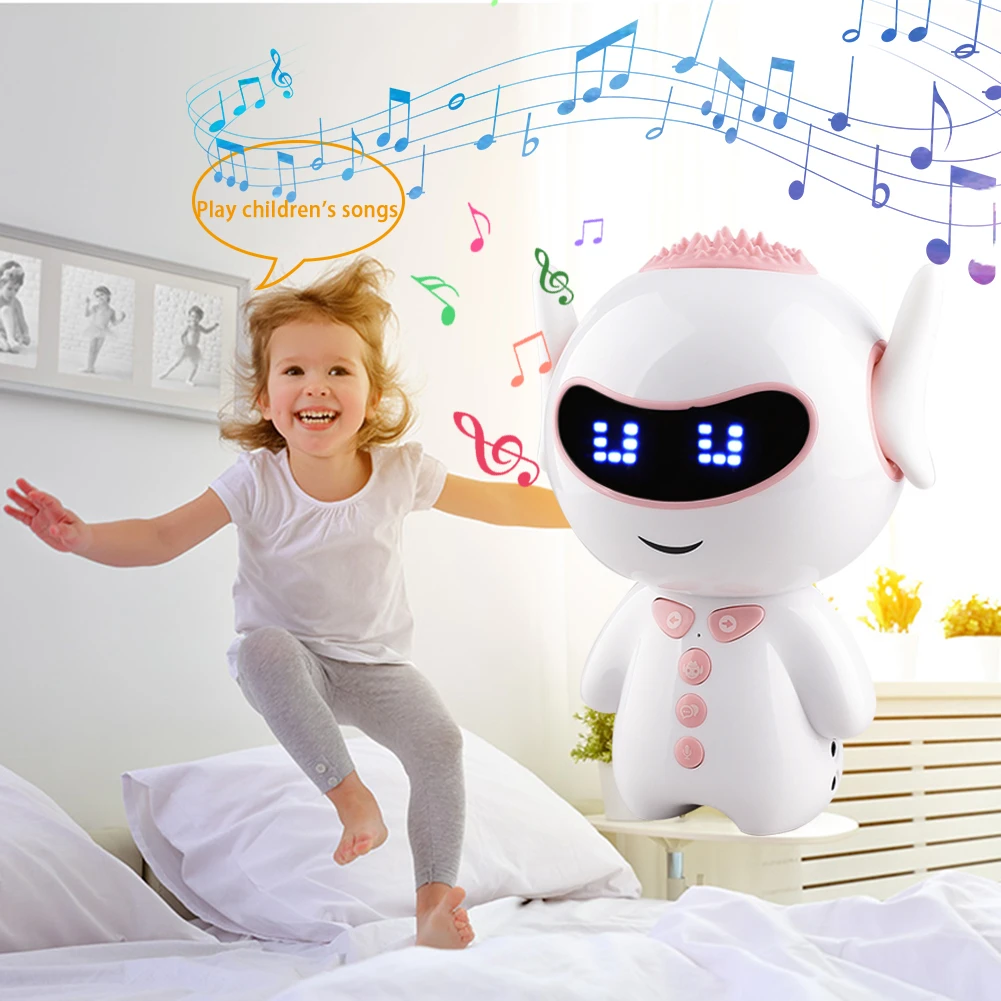

Robot Control RC Robot Toy Children Learning Robot LED Eyes RC USB Charging Smart Voice Toy for Boys Children Birthday Gift