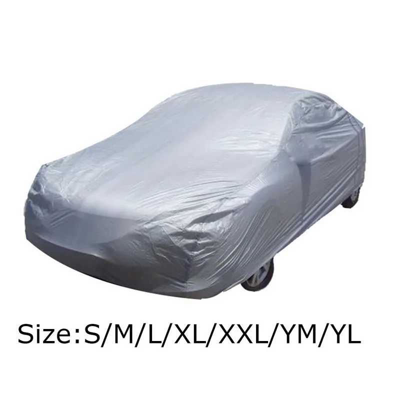 Универсальный чехол для автомобиля с защитой от снега, льда, пыли, солнца, УФ-излучения, серебристый, размер s/m/l/XL/XXL, складной светильник с защитой