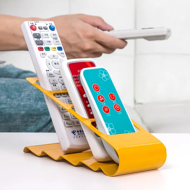 

Iron Art Decor Storage Holder 4 Section TV DVD VCR Phone Remote Control Rack Stand Organiser Home Accessories Room Decoration