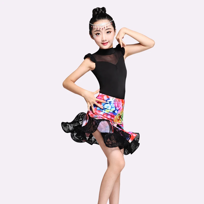2017 новейший стиль сексуальное платье для латинских танцев девочек полиэстер