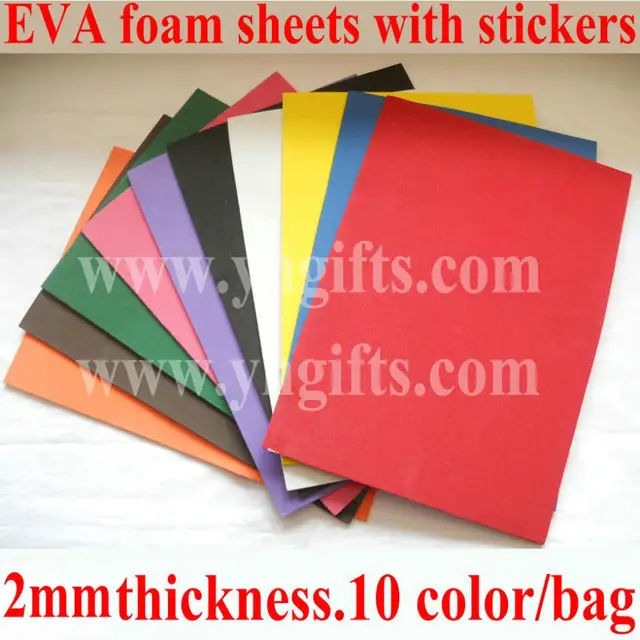 50pcs lot 2mm foam stickers foam sheets with adhesive stickers craft 2mm foam sheets