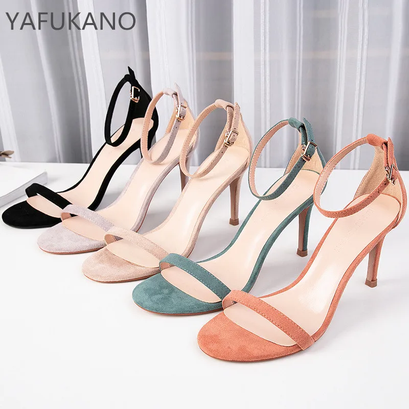 

8.5 Cm European and American Literary Women Shoes Fashion Wild High Heel Sandals Concise Elegant High Heels Banquet Dress Pumps