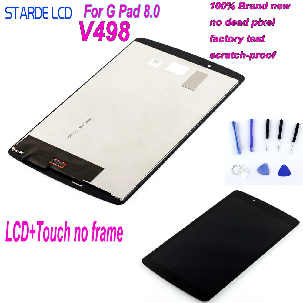 Starde Lcd For LG G PAD II 8.0 V498 LCD Display Touch Screen Digitizer Assembly +Free Tools