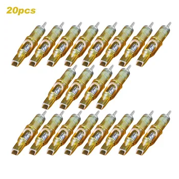 

New 20PCS/Box Disposable Sterilized Permanent Tattoo Needles 316L Medical Steel Needle Tip for Lip Eyebrow Body Tattoo Needles