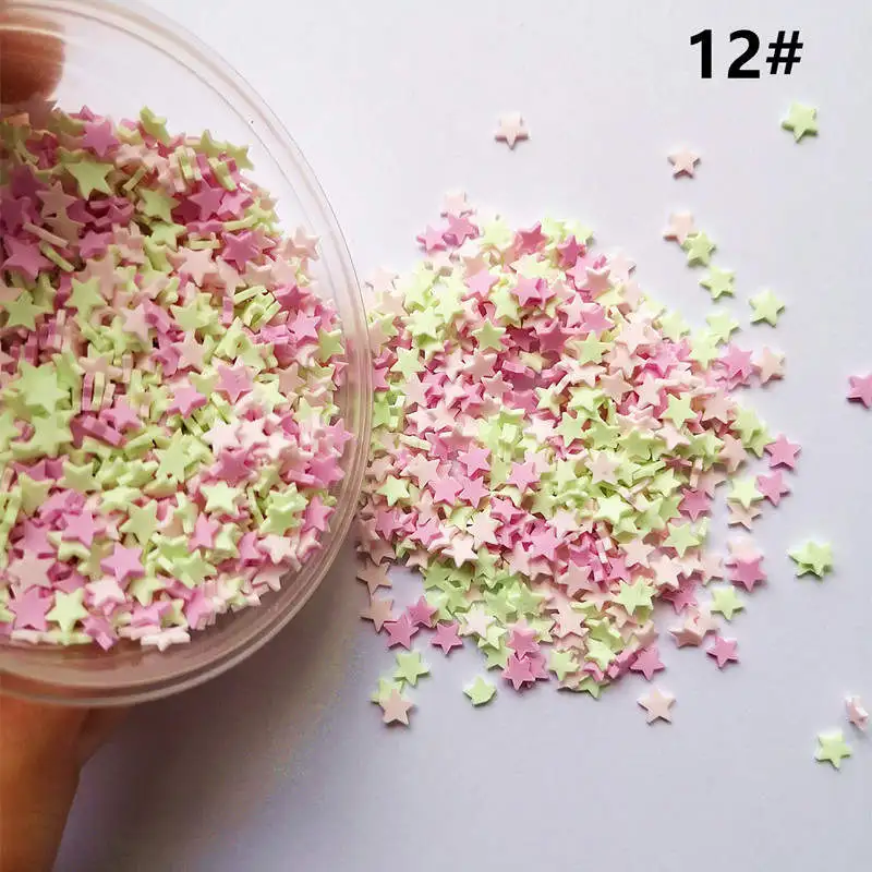 100g Mixed Color Clay Chocolate Sprinkles Heart Shaped DIY Parts Fake Cake Decorating Polymer Clay Sweets Deco Decoration 