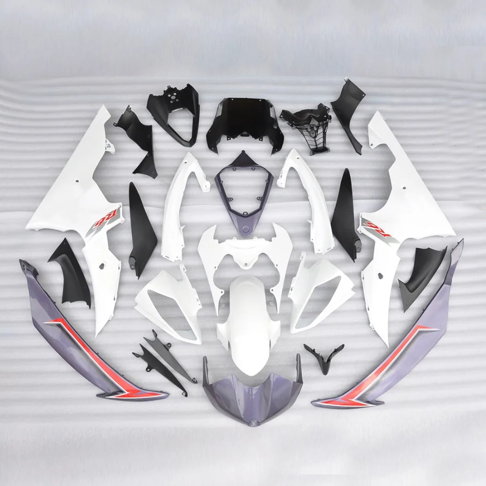 

White Motorcycle Bodywork Fairing  For Yamaha YZF R6 2008-2009 08 09 UV Paint [CK1209]