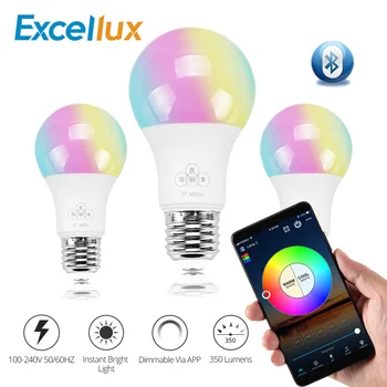 

Bluetooth LED Bulb E27 4.5W RGBW led lights Bluetooth 4.0 smart lighting lamp Color Change Dimmable by Phone IOS / Android APP