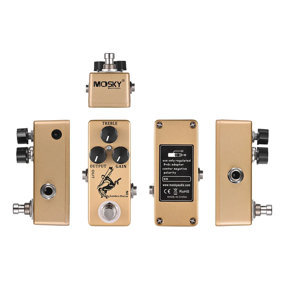 MOSKY Golden Horse Guitar Effect Pedal Overdrive Guitar Pedal Full Metal Shell True Bypass Guitar Parts & Accessories -