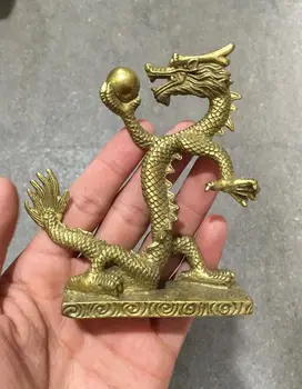 

Rare COLLECTIBLES OLD DECORATED HANDWORK BRONZE CARVING DRAGON WONDERFUL STATUE