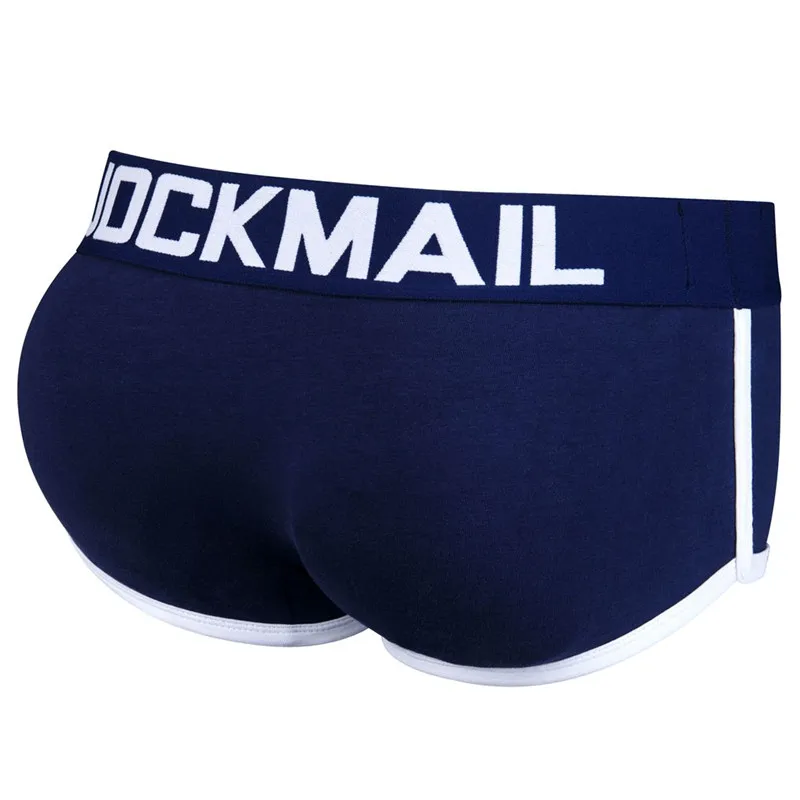 JOCKMAIL, 2 шт., улучшенное Мужское нижнее белье, боксеры, сексуальная выпуклость, гей накладка на пенис спереди+ ягодицы, Волшебная Двойная съемная чашка пуш-ап