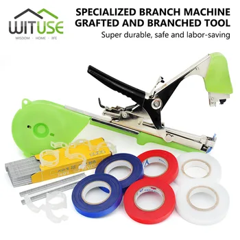 

Plant Branch Tapetool Tapener+Tapes Garden Tools + Nail+Staples Garden Hand Tying Binding Flower Vegetable Machine Vine Fixing