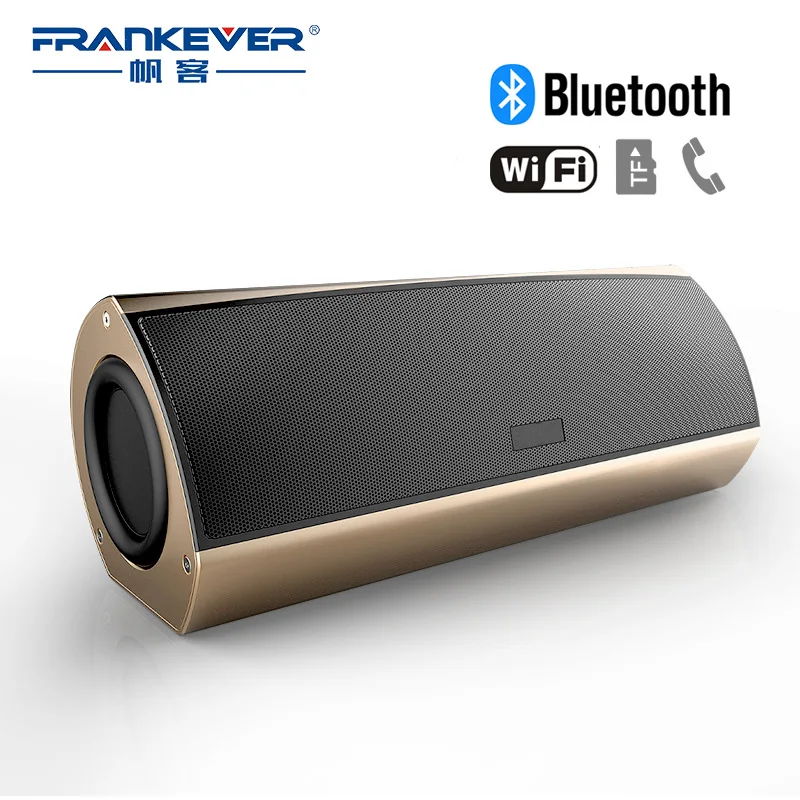 FrankEver Metal Wireless Wifi Bluetooth Speaker Hifi Handsfree Portable Stereo Speakers MP3 Player Loudspeakers for Smartphone