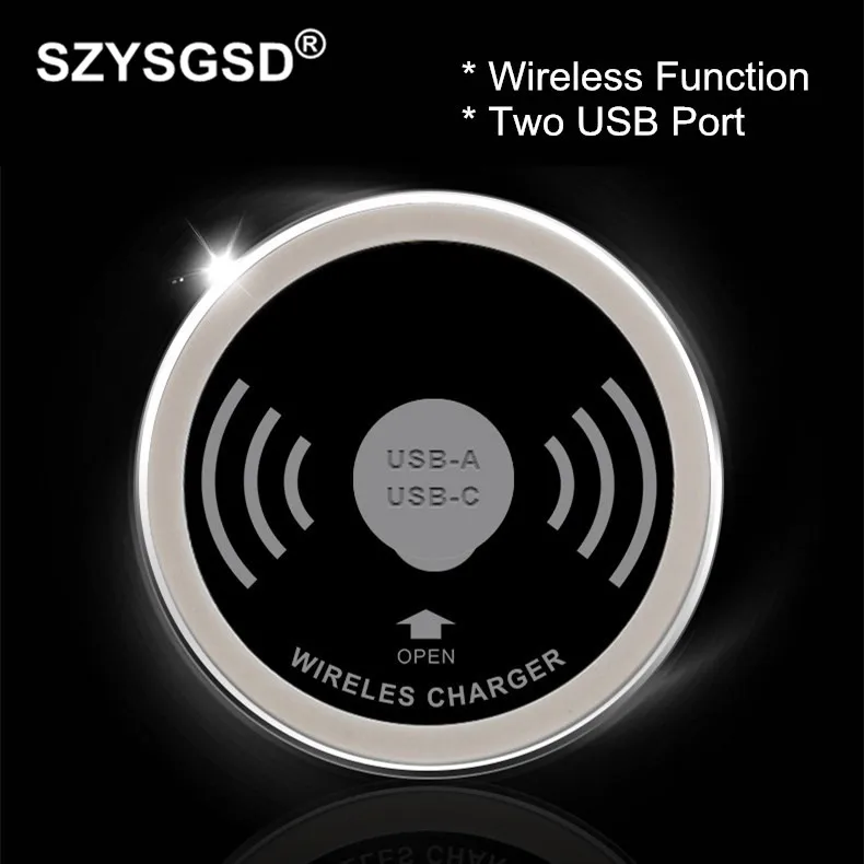 

SZYSGSD Embedded Desktop Furniture Build-in Charging transmitter Qi wireless charger for Samsung S8 S8+ For Iphone X XS 8 8 Plus