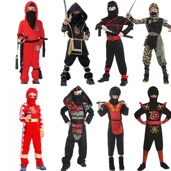 

Cosplay Cloth Costume Children Mysterious Ninja Outfit Boys Samurai Suit Girl Gorgeous Samurai Costumes Warrior Nocturnal Garmen