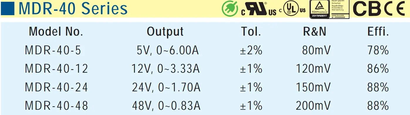 [Бесплатная доставка 2 шт.] означает хорошо оригинальный mdr 40 24 В 0.83a Meanwell 39.8 Вт один