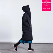 Большой размер, 90% натуральный утиный пух, модный бренд, зимний удлиненный пуховик, женский супер длинный утепленный пуховик с капюшоном, wq131, Прямая поставка