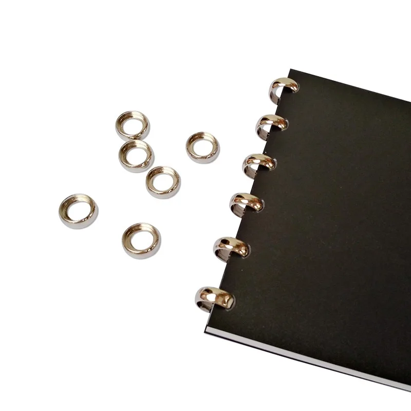 18mm Gold Silver Metal metal ring binder metal binder ring book binding supplies Loose Leaf Ring Hollow Binding Buckle Metal Hoop Book Circle Ring DIY Binding Clasp Binder Disc 10Pc