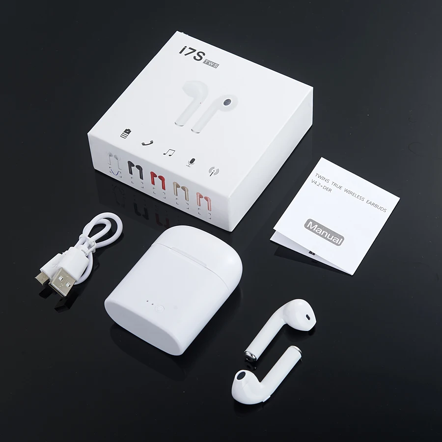 

I7S TWS Wireless earphone Bluetooth headphone Pair In-Ear Music Earbuds Set For Apple iPhone 6 7 Samsung Xiaomi Head Phone