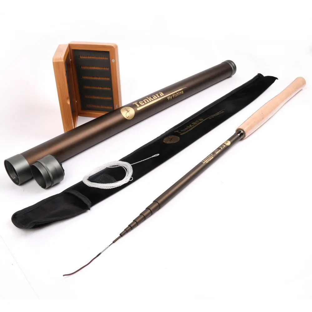 Fishing Rod Tenkara Fly Rod & Box Combo 12FT 73 Action 9Segments Super