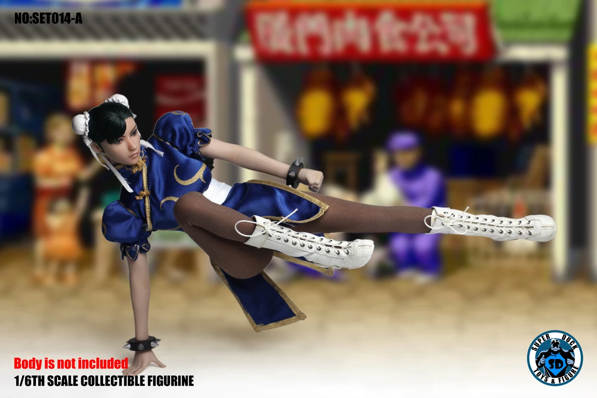 Супер утка SET014A/B 1/6 китайская богиня боя Chunli косплей костюм наряд для 12 дюймов Фигурка DIY