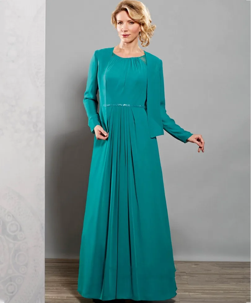 Elegant Plus Size Mother of The Bride font b Dresses b font With Jacket Women Evening