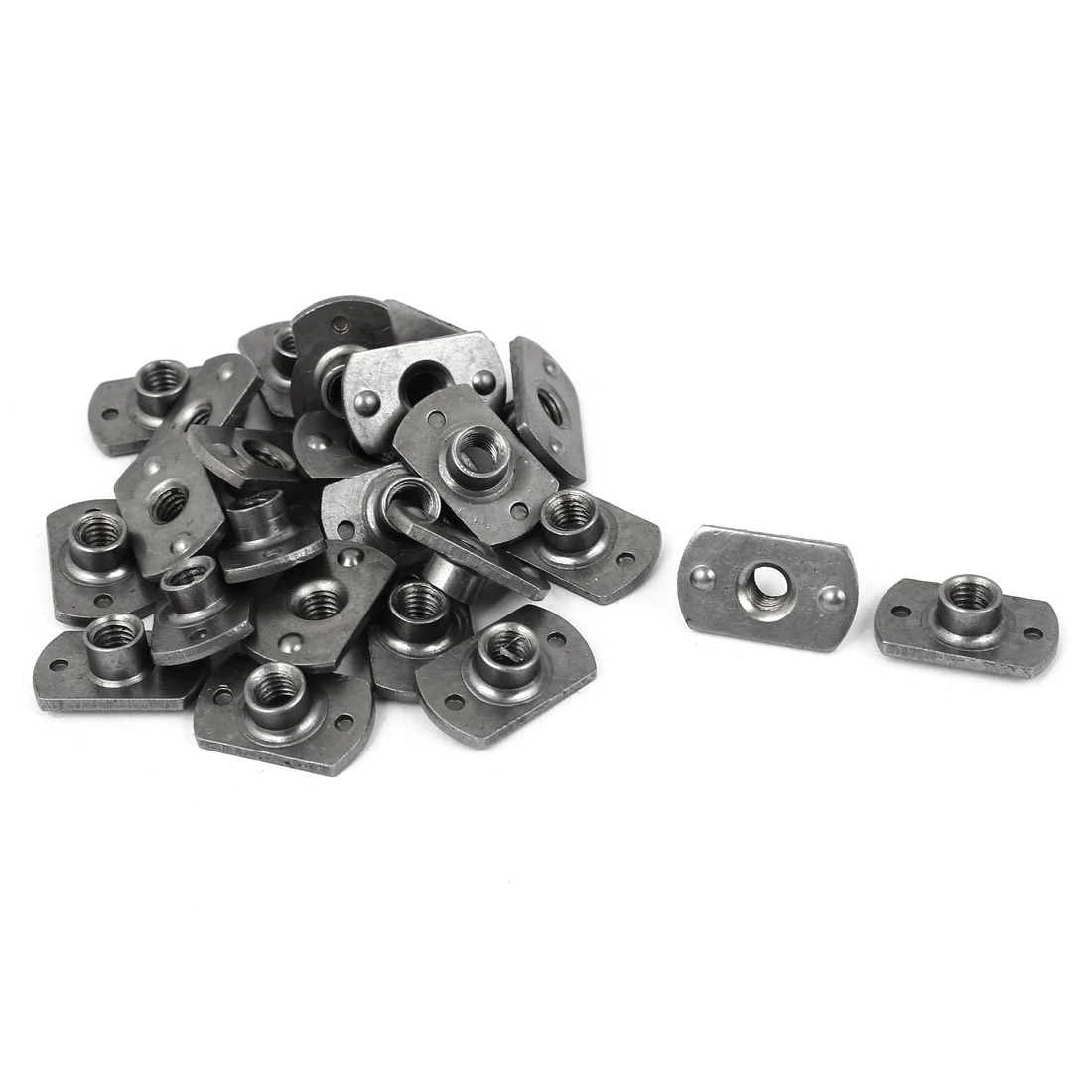 

25 Pcs High quality M6 Carbon Steel Slab Base T-Shaped 2 Projection Weld Nuts For Use In The Automotive Domestic Appliance
