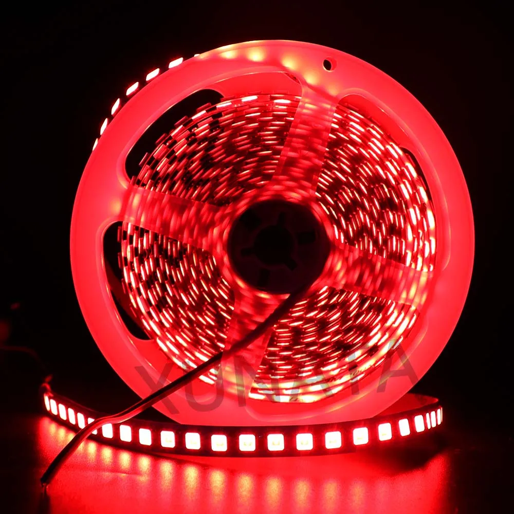 5m 12V 600LED 5054 LED Strip Light Flexible LED Ribbon Waterproof LED Tape Diode Tape Ice Tape for Decoration - Испускаемый цвет: Red