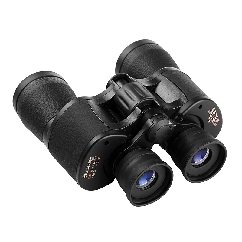 

Baigish 20X50 Binoculars Telescope Compact Military High quality wide-angle Central Zoom golden type for hunting telescopio New