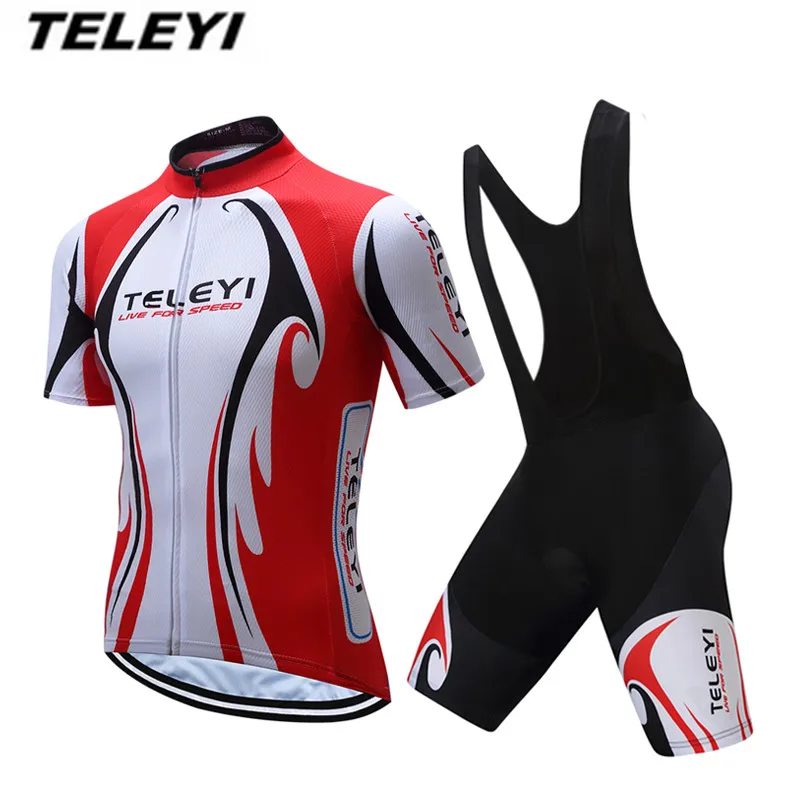 2017 TELEYI Red Pro Cycling jersey Set Men Bike clothing clothes Ropa