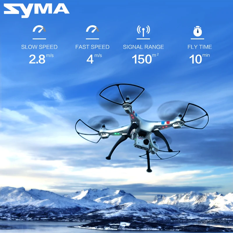 SYMA официальный X8G Дрон с камерой HD широкоугольный 2,4G 4CH 6 Axis с 8MP вращающийся на 360 градусов RC Дрон RC подарок Квадрокоптер