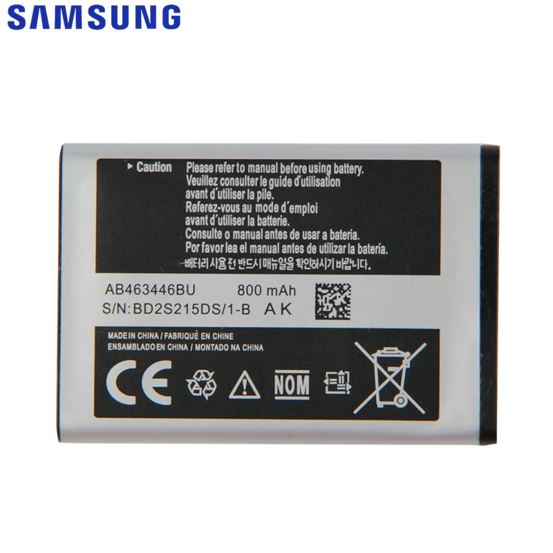 Оригинальная замена Батарея для samsung X520 F258 E878 S139 M628 E1200M E1228 X160 натуральная AB043446BE AB463446BU 800 мА-ч