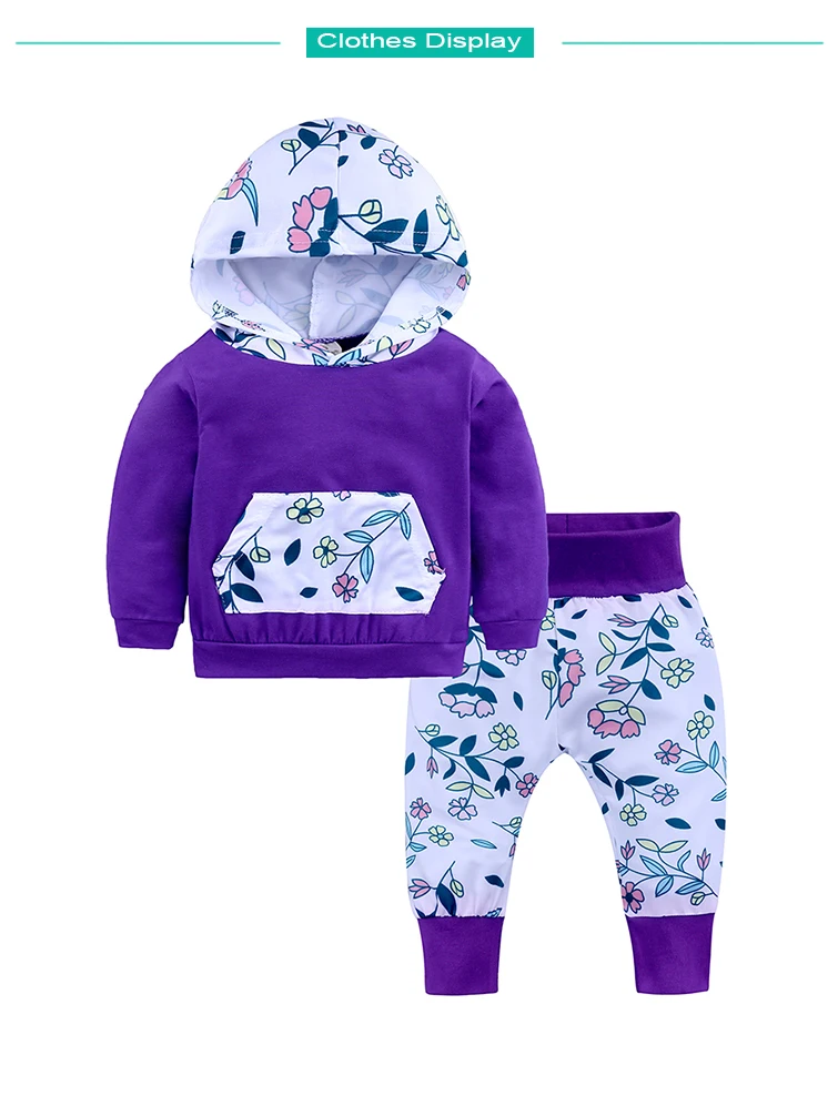 Из 2 предметов! г. осенний комплект одежды для маленьких девочек, топ с капюшоном и длинными рукавами+ штаны, костюм Одежда для младенцев Одежда для новорожденных Sy307