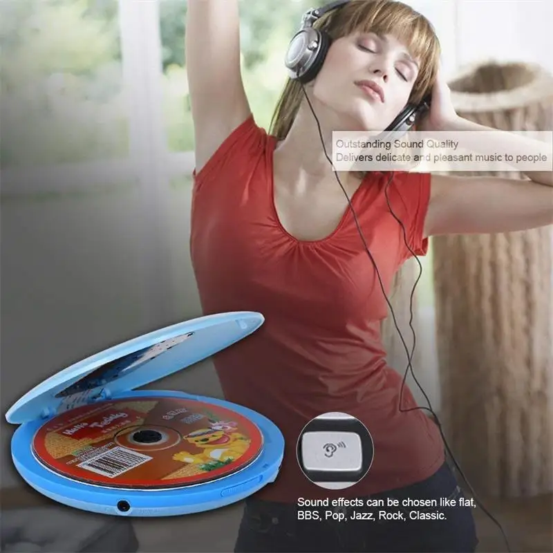Portable CD Player Personal CD Player with Headphones Compact Music CD Walkman CD Player for Kids Adults with Skip Function