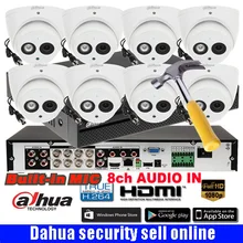 Dahua HCVR5108HS-S3 8ch CVI камера безопасности Система 2 мегапикселя 1080P HAC-HDW1220EM-A Водонепроницаемая HDCVI IR Eyeball аудио камера