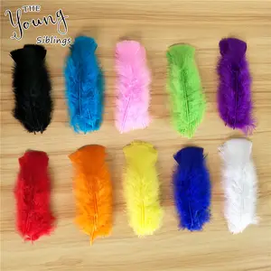 4 -7 in Length Sexy Red & Grizzly Wide Fluffy Feathers for Hair  Extension 