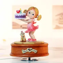 Торт ко дню рождения вращающихся музыкальная шкатулка подарки для девушки/бойфренда