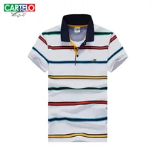 Cartelo marke 2017 sommer männer neue baumwolle mode britischen business schlanke männer casual streifen komfortable polo t-shirt