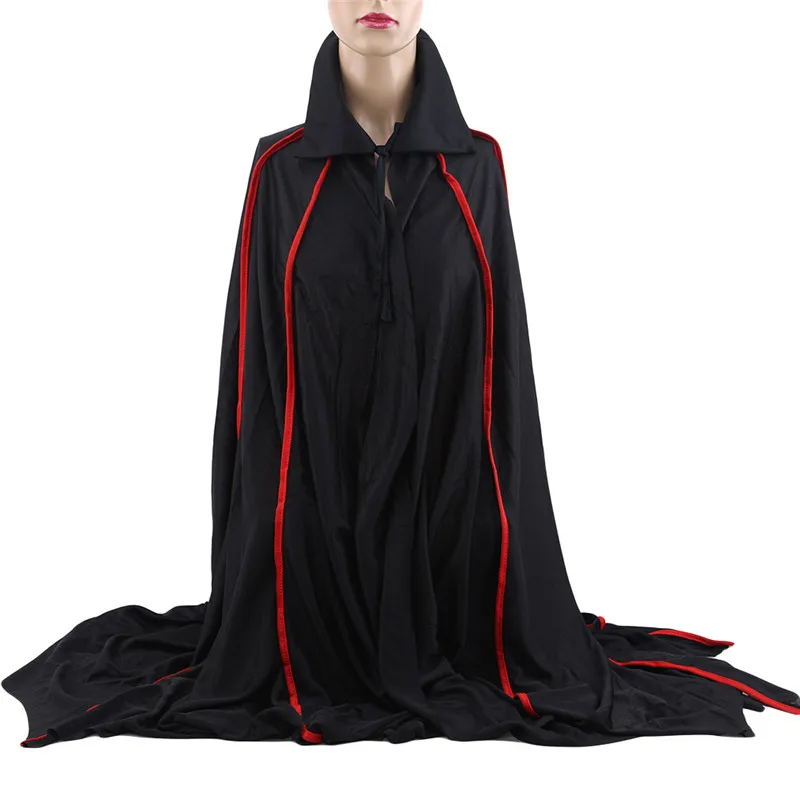 

New Degin Halloween Dress Up Red And Black Striped Cloak Party Stage Show Diamond Vampire Bat Hooded Cloak